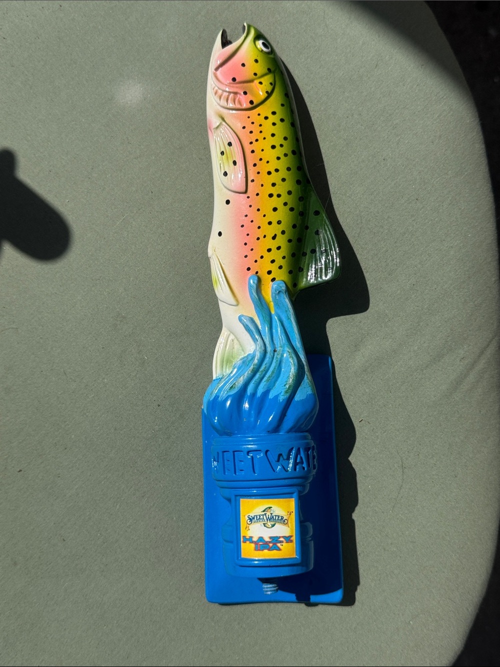 SweetWater Rainbow Trout Fish Beer Tap Handle in Blue and Multicolor